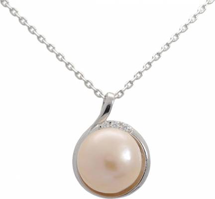 MOON Shirli - přívěsek s pravou říční růžovou perlou NP000048
