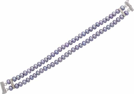 MOON Antigona - náramek z pravých fialových říčních perel 00362726
