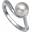 MOON Salem - prsten s pravou říční bílou perlou RP000032