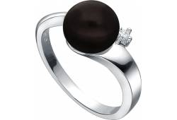 Moiss stříbrný prsten s pravou říční černou perlou ABBIE RP000092