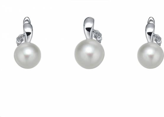 MOON Clemance - originální sada z pravých bílých říčních perel SP000079