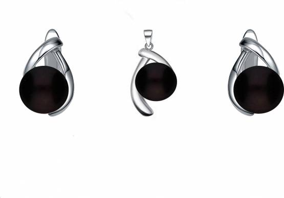 MOON Lyris - originální sada z pravých černých říčních perel SP000073