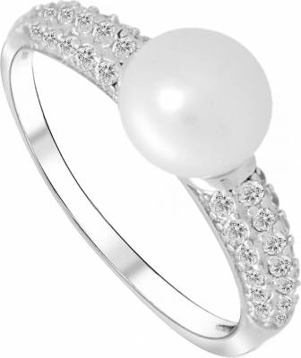 MOON Pallás - prsten s pravou říční bílou perlou RP000231