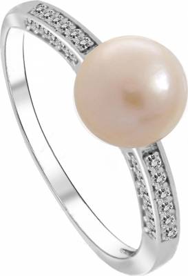 MOON Alphaeus - prsten s pravou říční růžovou perlou RP000273