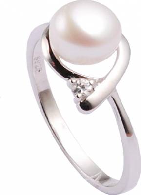MOON Azalia - prsten s pravou říční bílou perlou RP000128