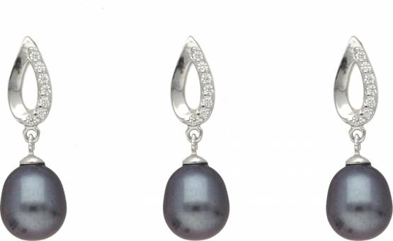 Aaran - originální sada z pravých černých říčních perel