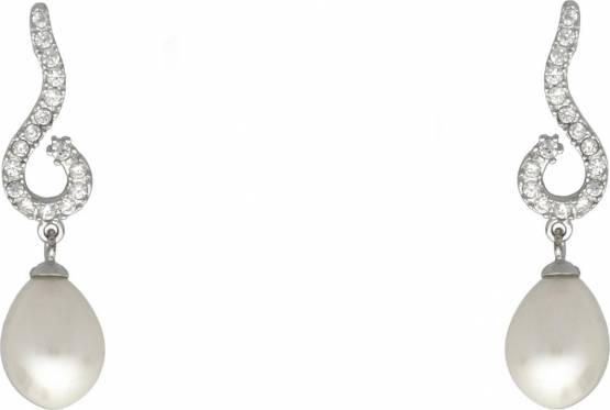MOON Aharon - náušnice s pravými říčními bílými perlami EP000004