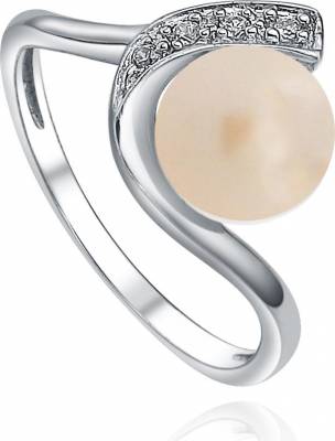 MOON Isha - prsten s pravou říční růžovou perlou RP000062