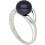 MOON Nissim - prsten s pravou říční černou perlou RP000186