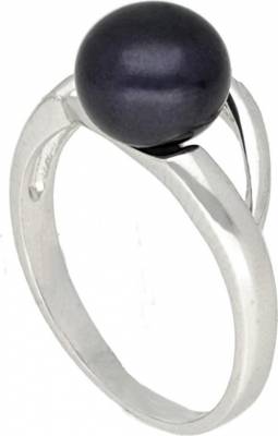 MOON Nissim - prsten s pravou říční černou perlou RP000186