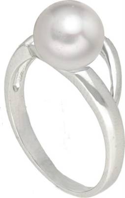 MOON Nissim - prsten s pravou říční bílou perlou RP000180