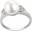 Moiss prsten z bílého zlata s pravou říční bílou perlou Gedeon 00366541