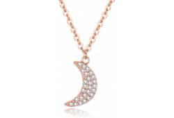 Moiss stříbrný náhrdelník MOON ROSE N0000637