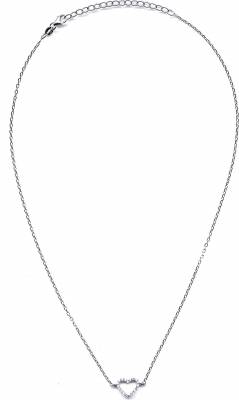 Moiss náhrdelník z bílého zlata SRDCE NA000036