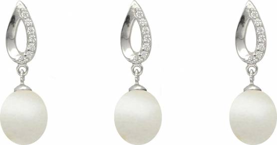 MOON Aaran - originální sada z pravých bílých říčních perel